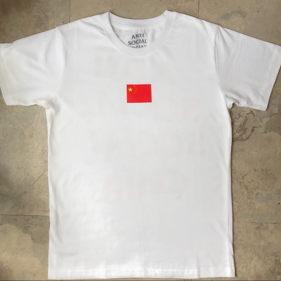 Anti Social Social Club ASSC China Flag T-Shirt - Picture 1 of 5